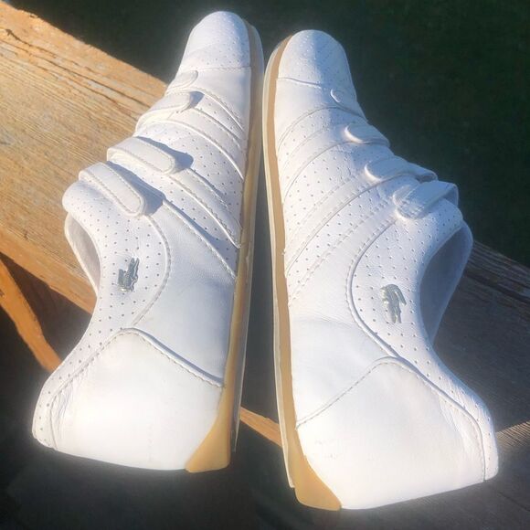 Lacoste Illusion white slip on casual athletic sneakers size 5 - Picture 4 of 12